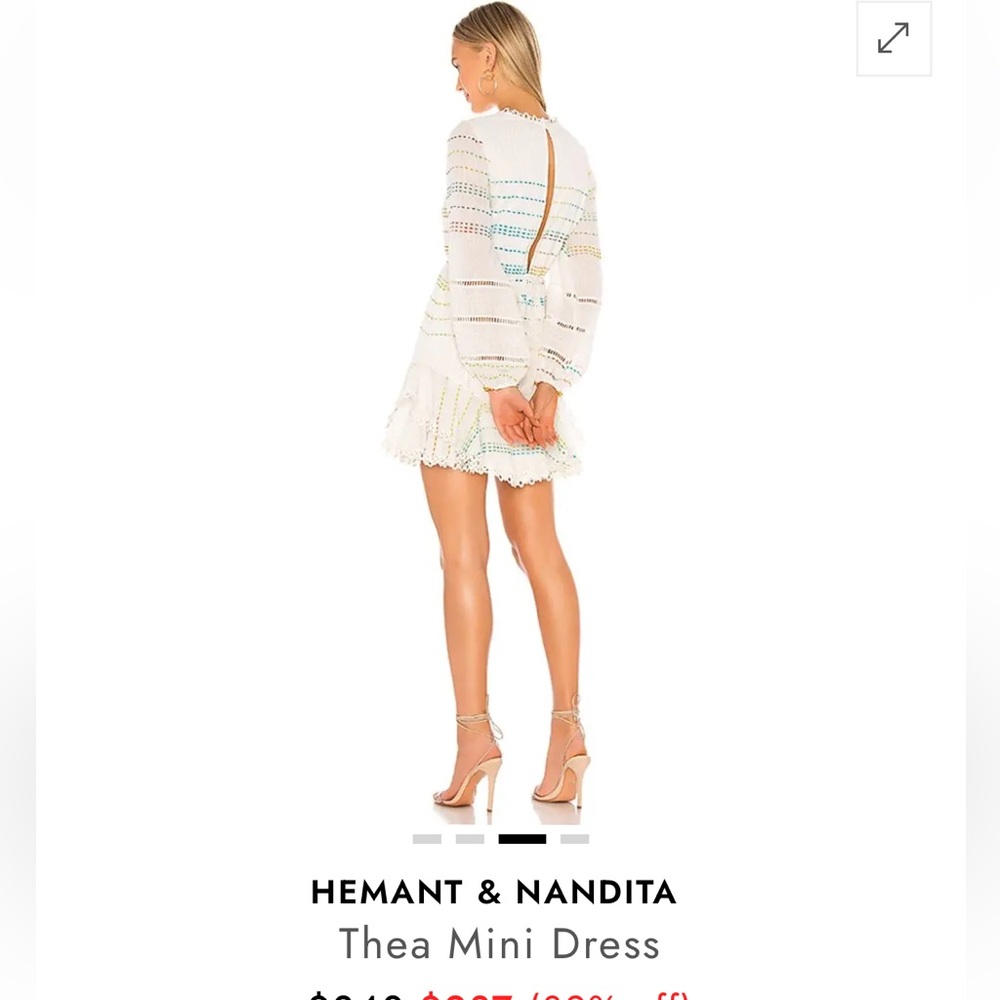NWOT Revolve size XS Herman & Nandita Thea mini dress - Picture 4 of 13